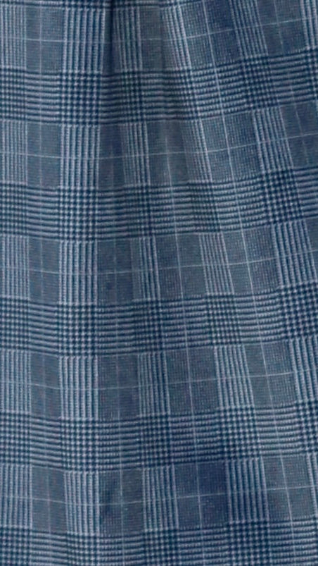 F-THE KENSINGTON OVERSIZED SHIRT IN GREY PRINCE OF WALES CHECK VELVET