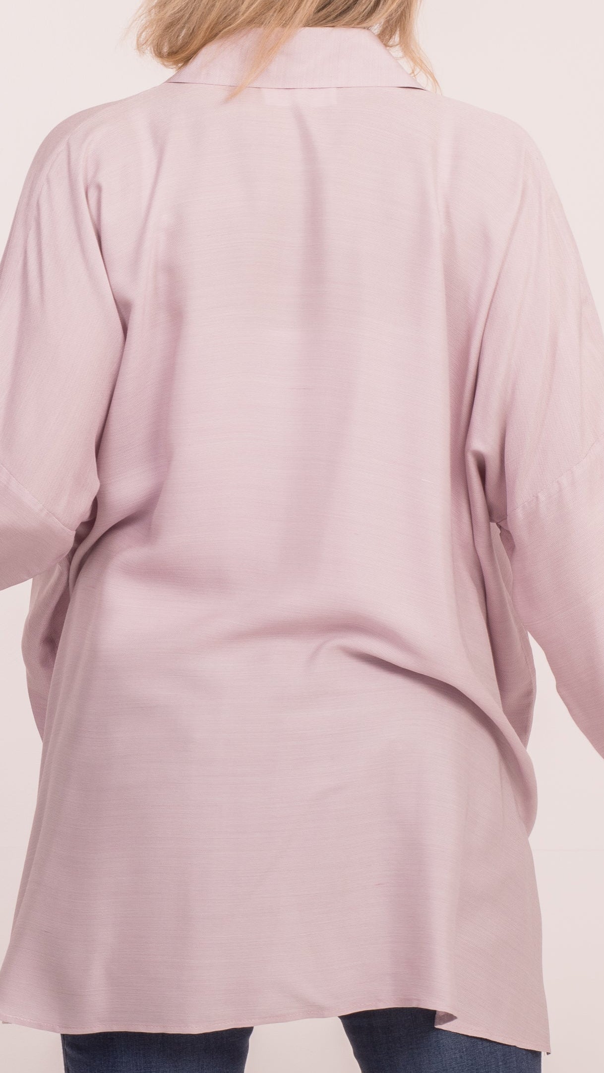 THE RECCO SILK - MORNING ROSE OVERSIZED SHIRT