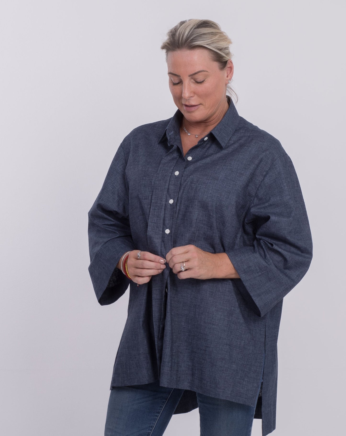 THE EDEN ADMIRAL BLUE OVERSIZED SHIRT