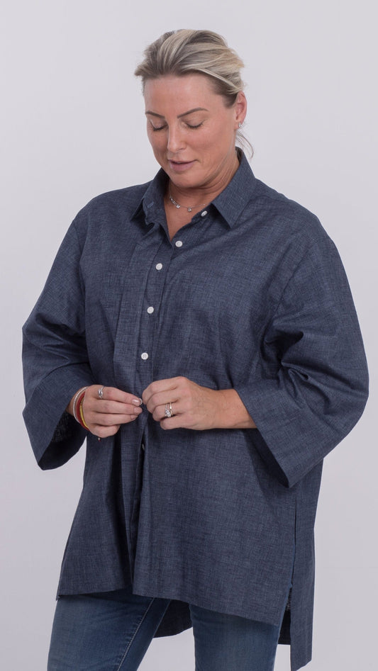 THE EDEN ADMIRAL BLUE OVERSIZED SHIRT