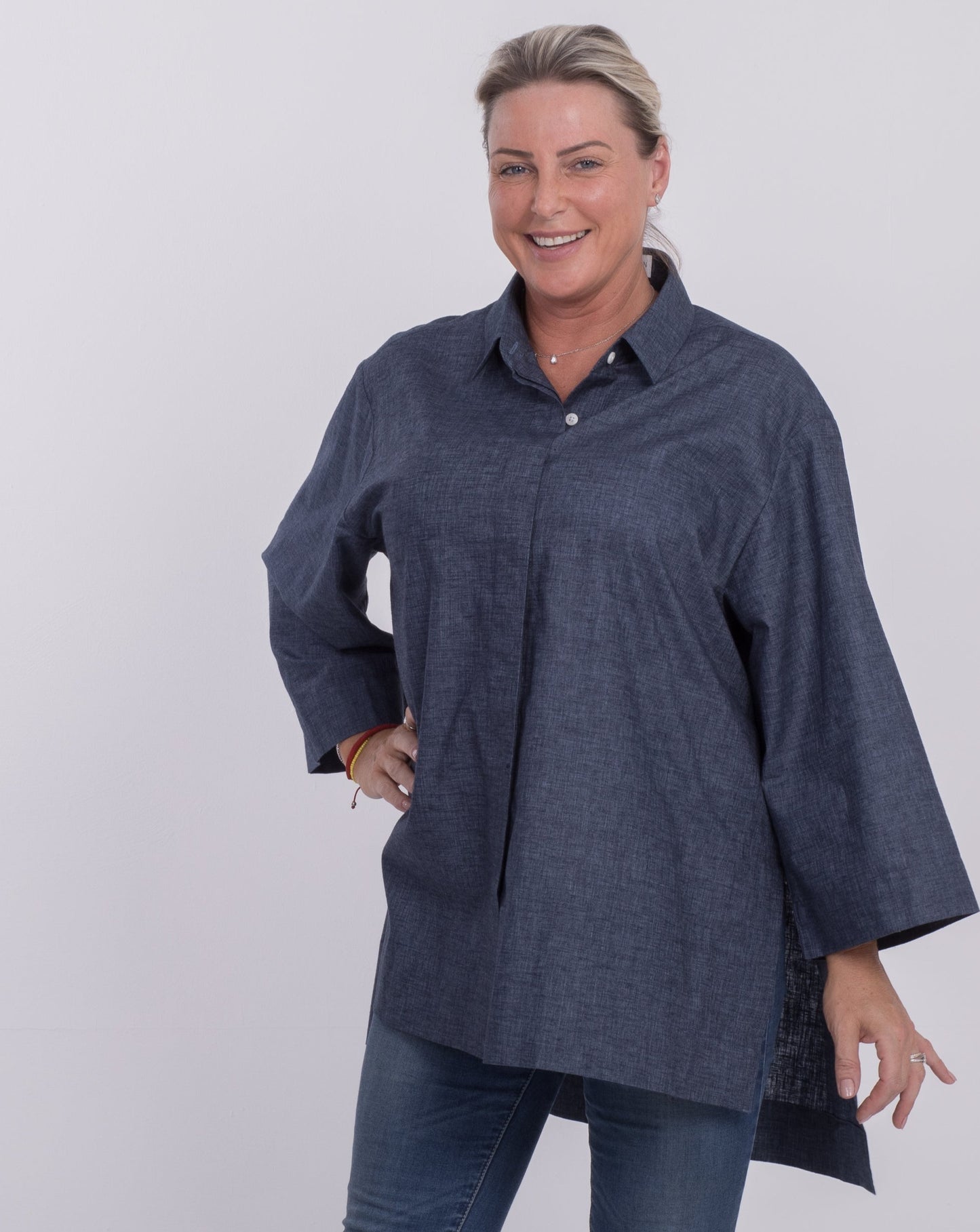 THE EDEN ADMIRAL BLUE OVERSIZED SHIRT