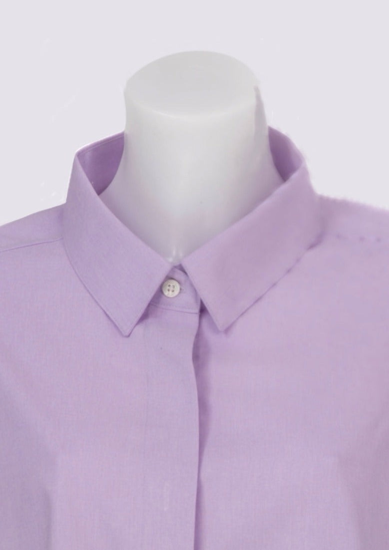 H-THE EDEN OVERSIZED SHIRT IN LAVENDER COTTON