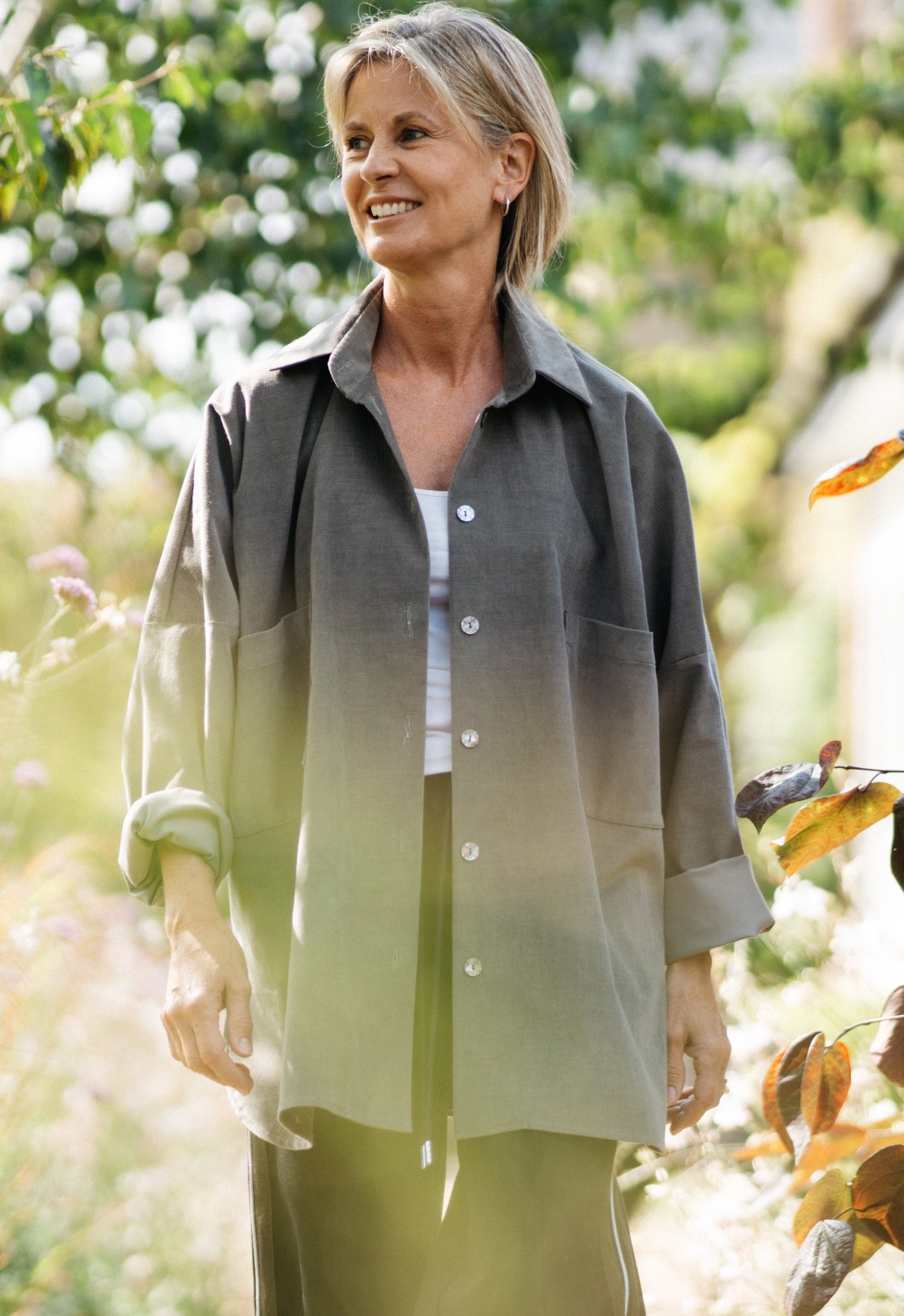 M-THE KNOLE OVERSIZED SHIRT IN KHAKI GREEN