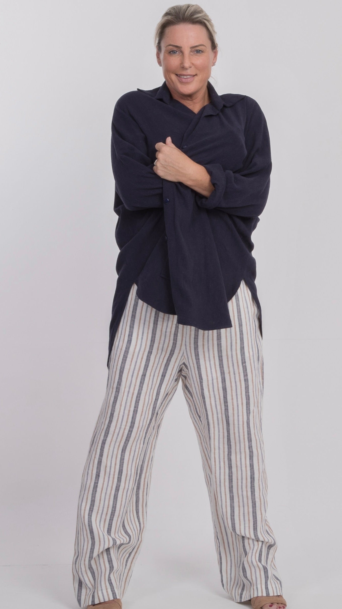 THE CAPRI STRIPED LINEN ENSEMBLE