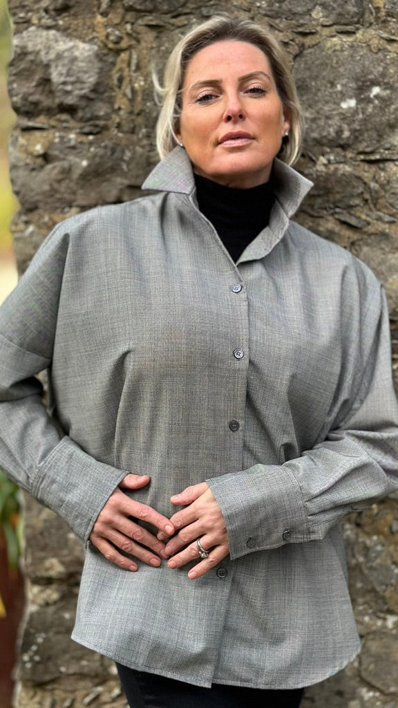 J-THE CHELSEA BLACK AND WHITE CHECK IN FINE MOHAIR AND WOOL