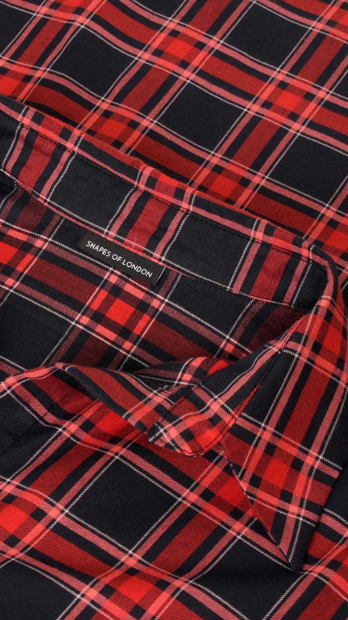 J-THE CHELSEA OVERSIZED SHIRT IN RED TARTAN