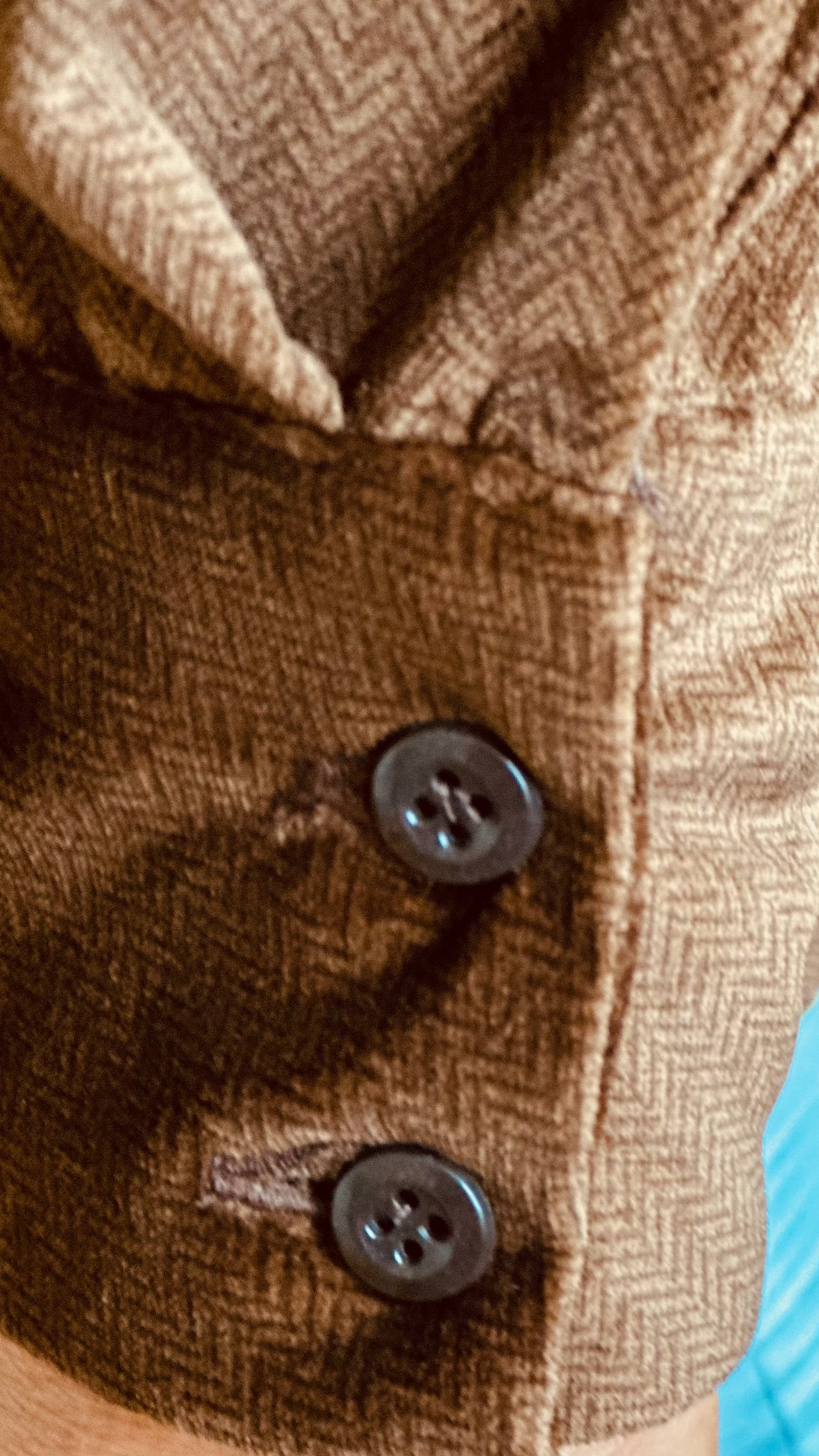 B-THE ABBEY ROAD OVERSIZED SHIRT IN CHESTNUT HERRINGBONE VELVET