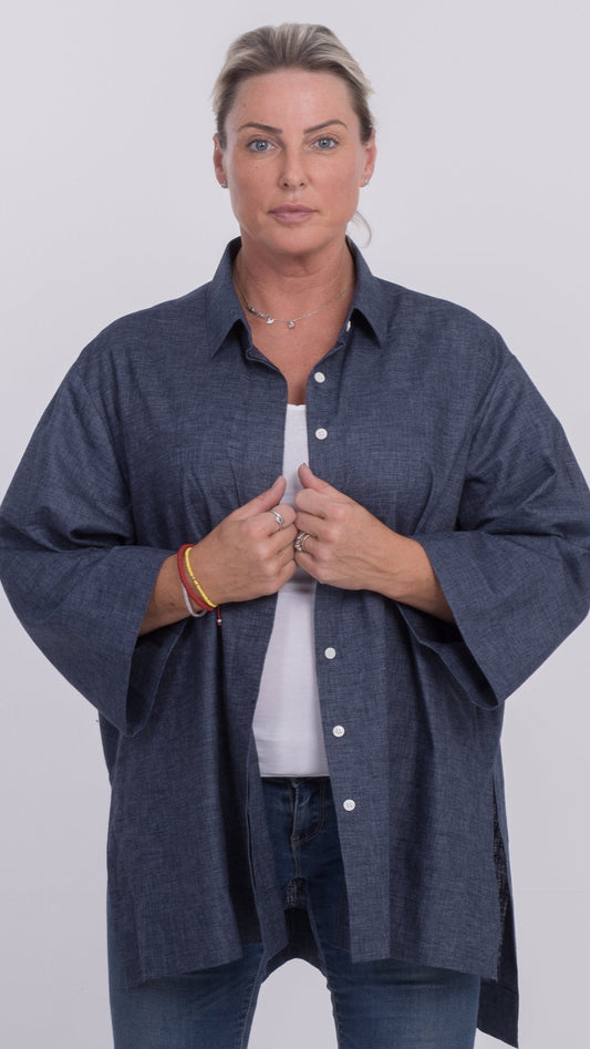 THE EDEN ADMIRAL BLUE OVERSIZED SHIRT
