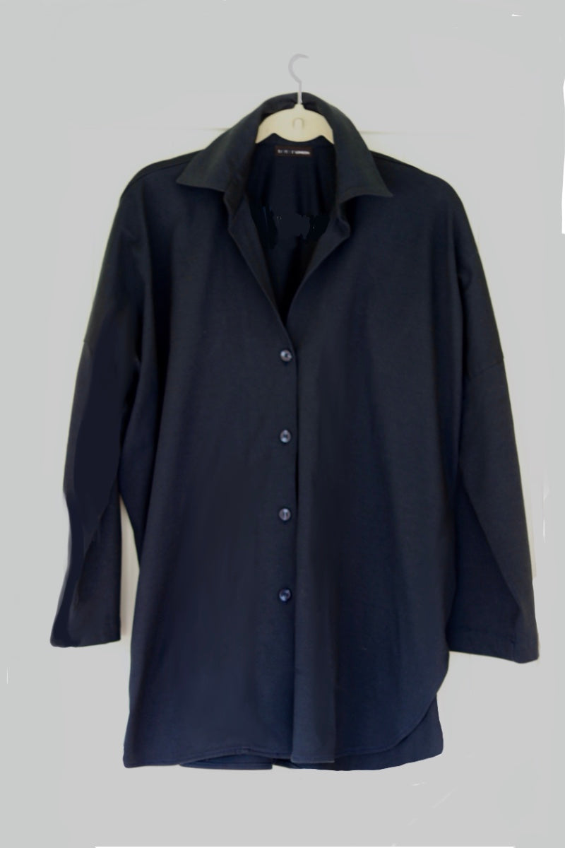 I-THE TRAFALGAR OVERSIZED SHIRT IN NAVY HERITAGE JERSEY